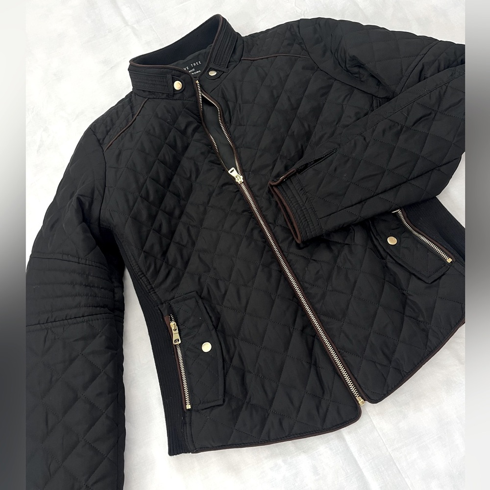 Love Tree Quilted Bomber Jacket